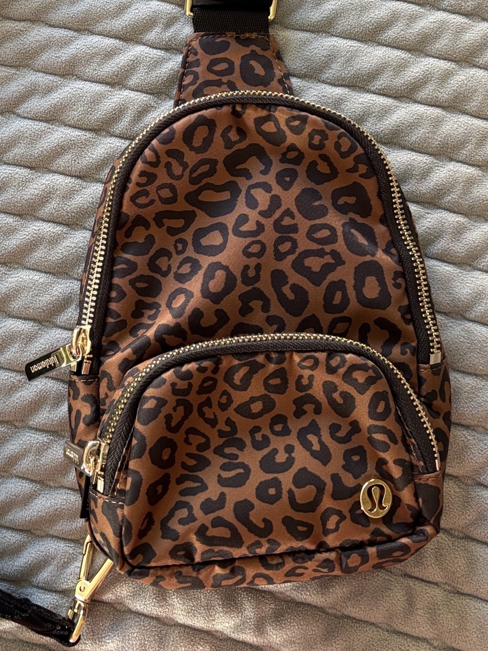 LULULEMON athletica Leopard-Print Mini Sling Bag - Brown & Black